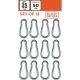 14. Stahlkarabiner, 12-teilig, Black + Decker