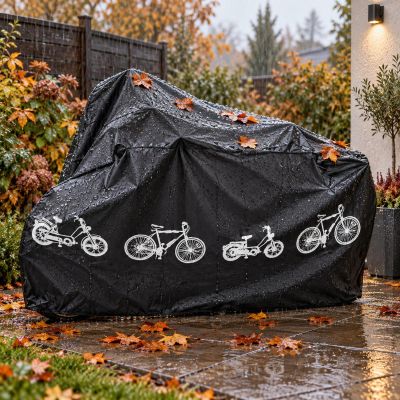 4. Schwarze Abdeckung für Motorrad, Fahrrad und Roller XQMAX