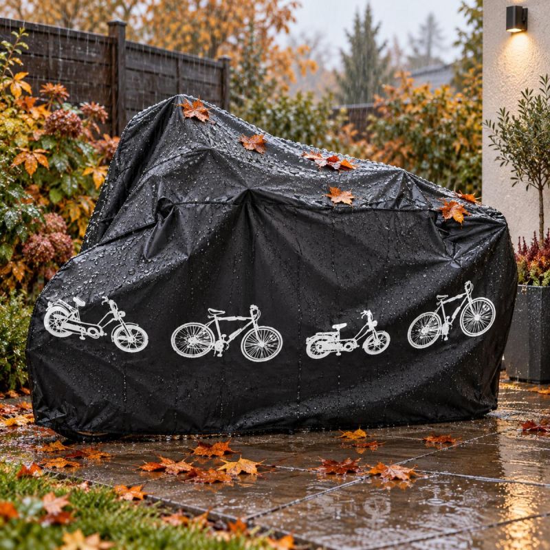 4. Schwarze Abdeckung für Motorrad, Fahrrad und Roller XQMAX