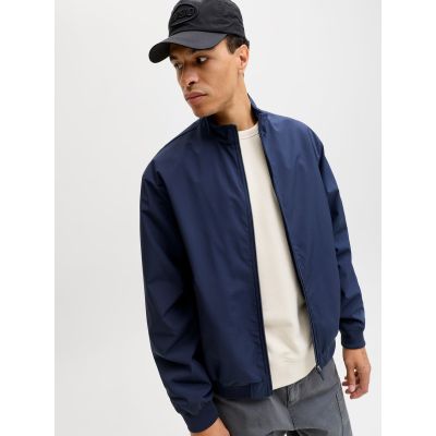 7. Jack&Jones Herren-Bomberjacke JJECHARGE STAND COLLAR BOMBER NOOS 12288895 NAVY BLAZER