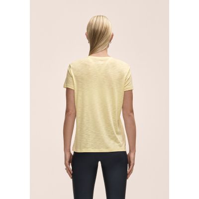 4. Casall Soft Texture Tee Gelbes Damen-T-Shirt