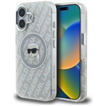Karl Lagerfeld IML Karl Head Logo MagSafe Hülle für iPhone 16 - Grau