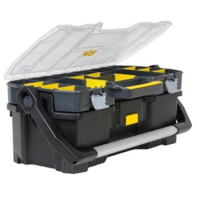 8. Stanley 1-97-514 Werkzeugkasten, Schwarz, Transparent