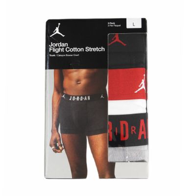 11. Air Jordan Flight Cotton Core Boxer 3er-Pack Grau/Schwarz/Weiß Herren-Boxershorts - JM0693-F66