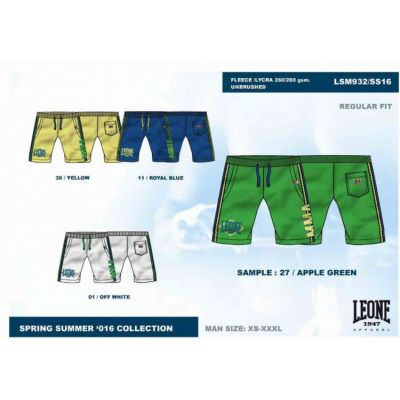 3. LEONE LSM932/S16 Herren Shorts weiß "XL"
