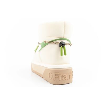 5. Damen Winter Schneestiefel D.Franklin modische Fell isolierte Stiefeletten Beige Grün