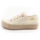 2. Lee Cooper Damen-Sneaker mit Schnürung, beige Plateau