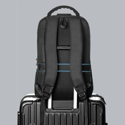 4. Vention KRK 20l wasserdichter Laptop-Rucksack mit USB-Anschluss und Diebstahlsicherung, Schwarz