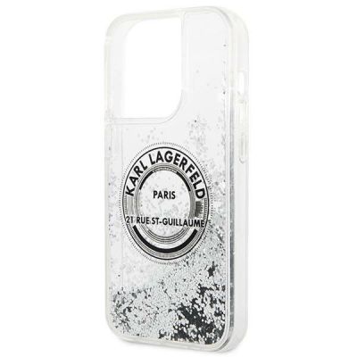 6. Karl Lagerfeld KLHCP14XLCRSGRS iPhone 14 Pro Max 6,7" Silber / Silber Hardcase Liquid Glitter RSG