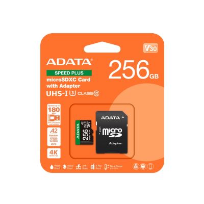 3. ADATA Speed Plus MicroSDXC 256 GB Klasse 3 UHS-I/U3 A2 V30