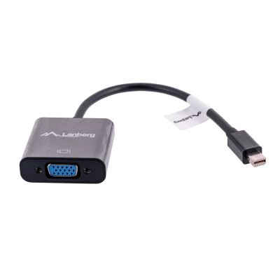 Lanberg AD-0006-BK Adapter (Mini DisplayPort M - D-Sub (VGA) F; 0,20 m; schwarz)