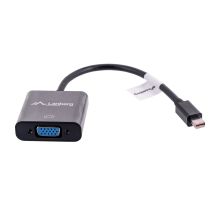 Lanberg AD-0006-BK Adapter (Mini DisplayPort M - D-Sub (VGA) F; 0,20 m; schwarz)