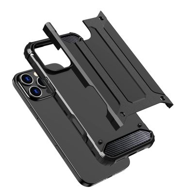 7. Hybrid Armor Panzerhülle für iPhone 16 Pro Max – Schwarz