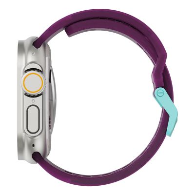 4. UAG Civilian – Silikonarmband für Apple Watch 44 mm–49 mm (Apple Watch 4–11, SE 1–3, Ultra 1–3) (Deep Purple Synth / Aqua)