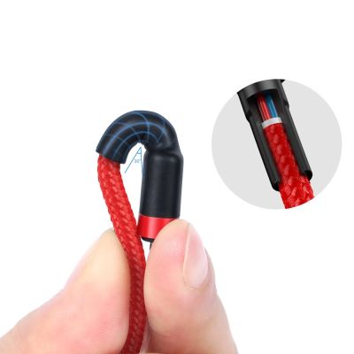 12. Baseus CATKLF-H91 USB-C – USB-C PD QC-Kabel 60 W 3 A 480 Mbit/s 2 m – Schwarz und Rot