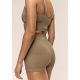 3. CASALL Glänzende, nahtlose Rippstrick-Hotpants, Damen-Trainingsleggings, Grün