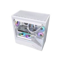Lian Li Vector V100 PC-Gehäuse, Midi-Tower, ATX, RGB, gehärtetes Glas – Weiß