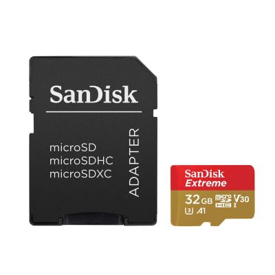 4. SanDisk Extreme SDSQXAF-032G-GN6AA Speicherkarte (32 GB; Klasse U3; Adapter, Speicherkarte)