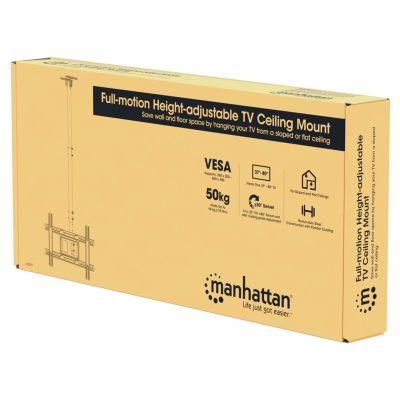 11. Manhattan 462051 TV-Wandhalterung 2,03 m (80") Schwarz