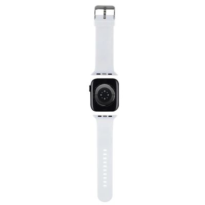 2. Karl Lagerfeld 3D-Gummi-Choupette-Köpfe-Armband für Apple Watch 38/40/41 mm – Weiß