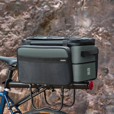 10. Rockbros A30 ROAD TO SKY Faltbare Fahrradtasche für den Kofferraum 15-30L - Grau