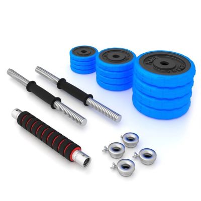 16. HMS SGG30 BAR 2-in-1 Gewichtsset (Langhantel und Kurzhanteln) 30 kg