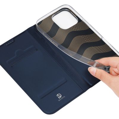9. Dux Ducis Skin Pro Hülle für iPhone 16 Pro Max mit Klappe und Kartenfach – Blau