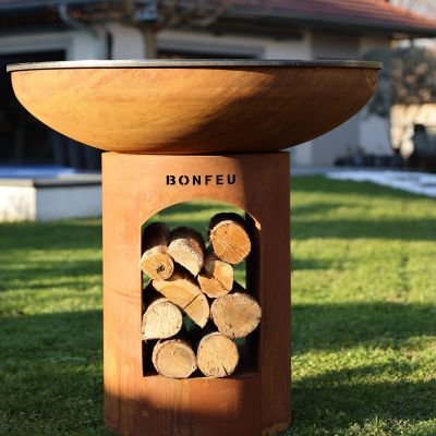 18. BF Bonbiza XL Offene rostige Gartenfeuerstelle