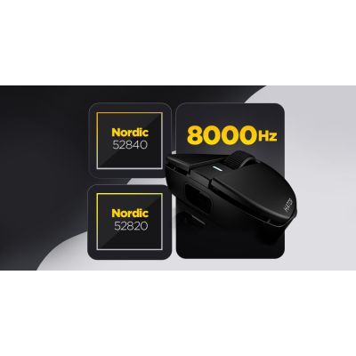 5. HATOR Quasar 3S Ultima 8K Kabellose Gaming-Maus, Rechtshänder, RF-Funk + Bluetooth + USB Typ-C, Optischer Sensor, 30000 DPI