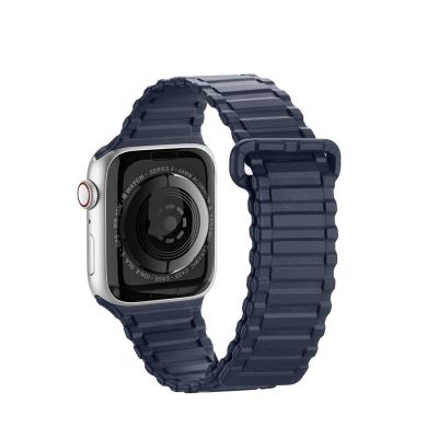 2. Dux Ducis Armband (Armor-Version) Apple Watch Ultra, SE, 9, 8, 7, 6, 5, 4, 3, 2, 1 (49, 45, 44, 42 mm) Silikon-Magnetband-Armband Blau