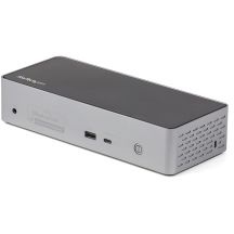 StarTech.com DK31C4DPPDUE Kabelgebundene Dockingstation USB 3.2 Gen 2 (3.1 Gen 2) Typ-C Schwarz, Grau