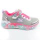 11. Skechers S Lights LED Kinderschuhe mit Klettverschluss für Mädchen, Grau