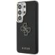 2. Guess Hülle mit genarbtem, großem 4G-Metalllogo für Samsung Galaxy S26 Ultra – Schwarz