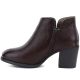 3. Burgunderrote Lederstiefeletten mit Absatz M.Daszyński OL60-1