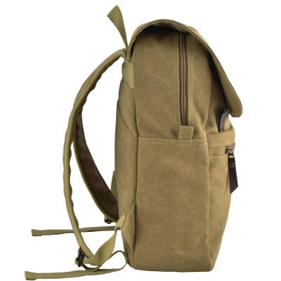 4. Jugendrucksack aus Canvas, braun, SEMI LINE
