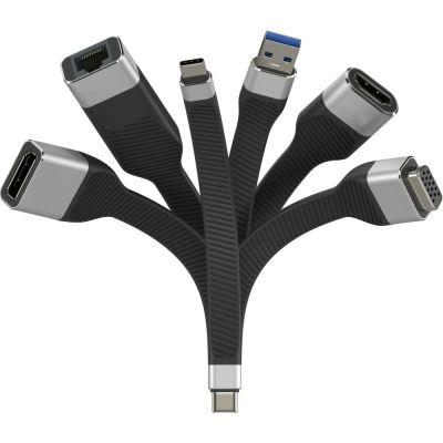 4. Techly ICOC USBC-RJ45 Netzwerkkabel Schwarz 0,144 m