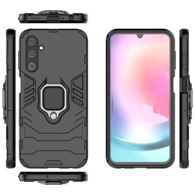 3. Ring Armor Hülle für Samsung Galaxy A24 4G Panzerhülle Magnethalter Ring schwarz
