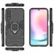 3. Ring Armor Hülle für Samsung Galaxy A24 4G Panzerhülle Magnethalter Ring schwarz