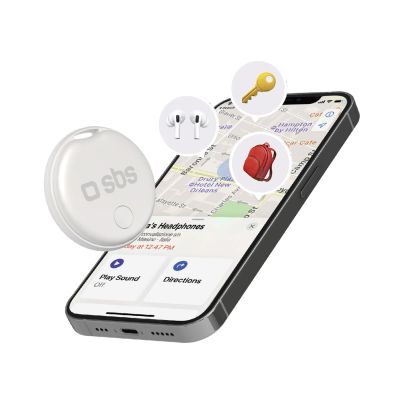 SBS Track My Circle Locator, kompatibel mit Apple „Wo ist?“ – Weiß