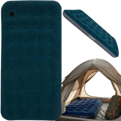 9. Beflockte Matratze für 1 Person mit integrierter Fußpumpe 191x99x22cm 24679