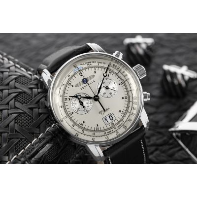 4. Herrenuhr ZEPPELIN 100 Yahre 7690-1 + Box