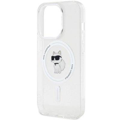 6. Karl Lagerfeld IML Choupette MagSafe Hülle für iPhone 14 Pro – transparent