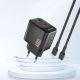 2. Dudao A28PEU PD 45W GaN 2xUSB Wandladegerät - Schwarz