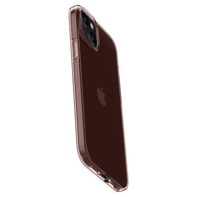 11. Spigen Crystal Flex Hülle für iPhone 15 Plus – rosa und transparent