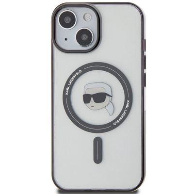 3. Karl Lagerfeld KLHMP15MHKHNOTK iPhone 15 Plus 6,7" transparentes Hardcase IML Karl`s Head MagSafe