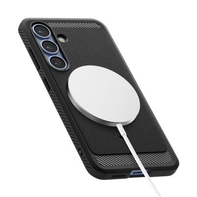 13. Spigen Rugged Armor Mag MagSafe Hülle für Samsung Galaxy S25 - Mattschwarz