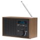7. Radio Denver DAB-46 Dunkelgrau Internet Analog und Digital Schwarz, Braun