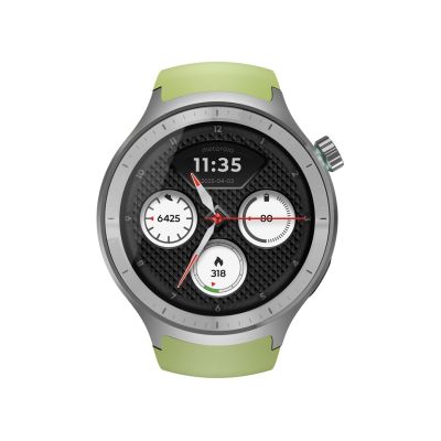 Motorola Moto Watch 512 MB Silber_Edelstahl + Herbal Garden_Silikon Silber