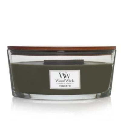 WoodWick Frasier Tanne Kerze Ellipse Grau 1 Stück.
