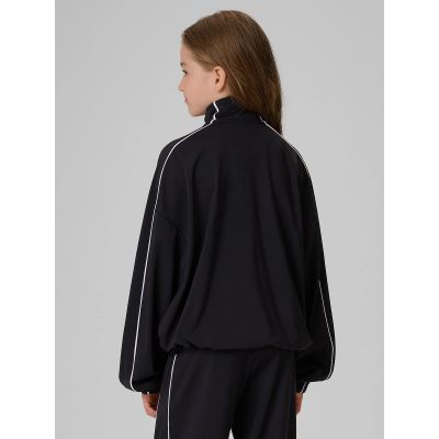 2. Lockerer Sport-Sweatshirt für Mädchen ohne Kapuze 4F 4FJRSS26TSWSF3057-20S